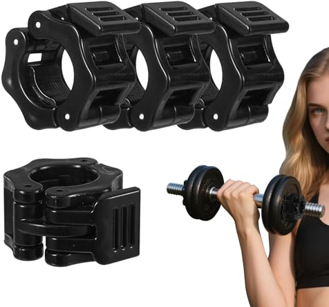 GENZYRE Hantel Verschluss Schnellverschluss, Hantelverschlüsse, Kurzhantelstange Schnellverschluss, Langhantel Klemmen, Schnellverriegelung für Workout Gewichtheben Schwarz