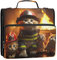 Funny Cat Firefighter 3 Ring Binders D Ring Binder Zipper Organizer School Binders Bag with Shoulder Strap Cute Portfolio & Case Ring Folder Holder