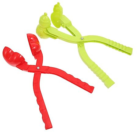 Abaodam 2stücke Schneeballzange Für Winter Outdoor Spielzeug Sicherer Clip Zum Schneeballformen Schützt Hände Vor Frost Mit Herzform Und Schneemann-mütze Farben Zufällig