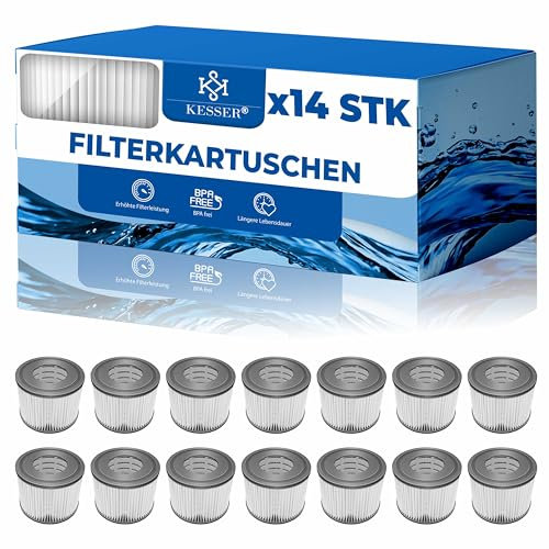 KESSER® Filtro per Whirlpool 14 X cartucce filtro di ricambio SPA filtro misura VI cartuccia filtro acqua filtro piscina compatibile con Lay-z-Spa Intex sostituisce la cartuccia originale