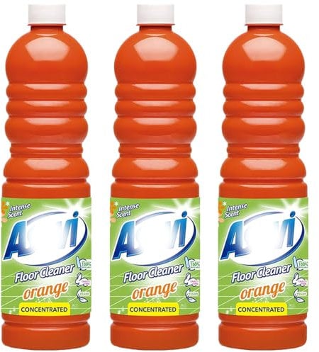 Concentrated Floor Cleaner Liquid 1L – Powerful Hard Floor & Laminate Cleaner – Orange Scent – Deep Cleans & Refreshes – Ideal for Tiles, Wood & Vinyl Floors – Long-Lasting Shine