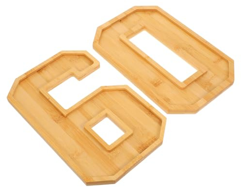 Cabilock 1Ensemble Plateau Numéro Charcuterie Tray Multi-Fonctionnel Plat à Snacks Réutilisable Plateau de Service pour Réunions