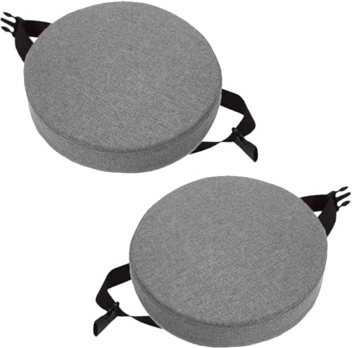 Cojín Redondo para Silla 25/28/30/35/40/45/50cm Cocina cojín de Asiento Suave Espuma de Memoria Terraza Cojines para Sillas para Comedor, Taburete, Jardín, Interior, Exterior(Color1,35x5cm(2pcs))