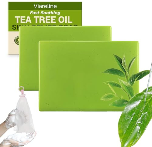 Loravey Relief Soap Bar,Eliminates Foot Odor at the Source,Natural Loravey Tea Tree Oil Soap,Teas Trees Antifungal Soaps,With Tea Tree Oil & Coconut, Plant-Based Formula for Face & Body (2)