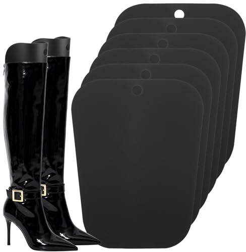 Bremorou 6 Stück Stiefelspanner Kunststoff Stiefel Spanner Stiefelspanner Damen Aufblasbar Stiefelformer Kunststoff Schwarz Formeinsätze Stiefelform Einsätze Stiefelstützen für Stiefel Optimalen Halt