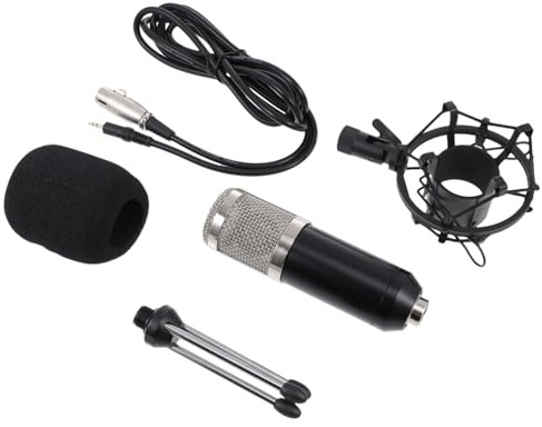 Baluue Kondensator Mikrofon Set Kabelgebunden Phantomspannung Vielseitiges Aufnahme mikrofon für Gesang Konferenzen und Heimstudio Leicht und Klarer Klang