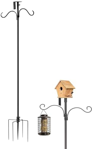 Vogelhaus Stange,Verstellbare Starke Vogelfuttersäule Für Draußen - Verstellbare Garten Deko Halterungen Für Solarleuchten Windspiele Rankpflanzen Blumenkübel | Für Garten Rasen Vogelstation