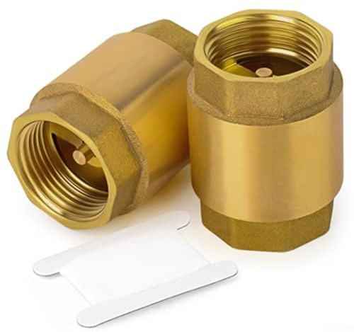 Messing Vertikales Rückschlagventil DN20 1,27 cm NPT Innengewinde für Wasserrohrrückflussverhinderung, Einweg-Rückschlagventil für Sanitär, Pool, Gartenschlauch (ca. 20)