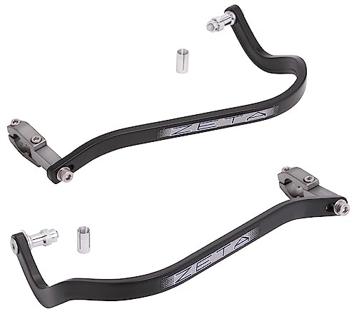 Zeta Drop Down Bend Aluminium-Handprotektoren (Paar) für 2,2 cm Lenker, Schwarz