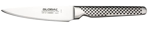 Global GSF Small Utility Knife 11cm Blade - Versatile Japanese Petty Knife for Chopping, Slicing, Cutting Meat & Vegetables - Extremely Durable All Stainless Steel Design