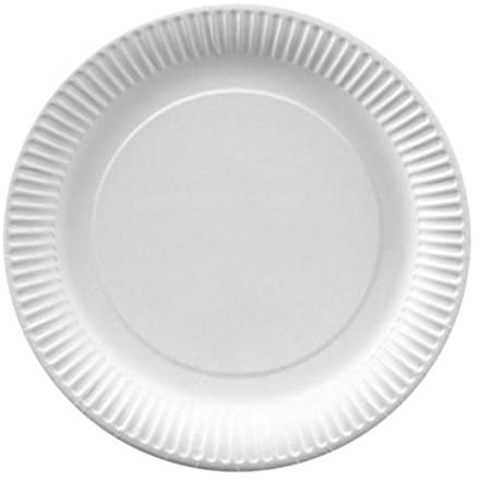 Papstar 11176 Platos Desechables, Fresco Fibra de cartón tamfold, Color Blanco, 5,50 x 26 x 26 cm