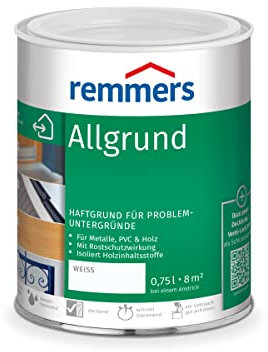 Remmers Allgrund rotbraun, 0,75 Liter, Haftgrund für Metall, Kunststoff, Holz, mit Rostschutz und Isoliergrund, innen und außen, Made in Germany