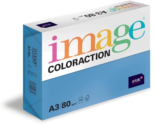 Image Coloraction Malta - farbiges Kopierpapier - DIN A3, 297 x 420 mm, 80 g/m² - buntes, holzfreies Druckerpapier für Kopierer - 500 Blatt - Fliederblau