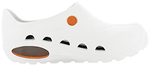Oxypas Safety Jogger Arbeitsschuhe Damen - Antistatische und rutschfeste Sicherheitsschuhe Herren, Leichter Clog für Medizin, Pflege und Gastro, Antibakteriell, Weiss, EU 39/40