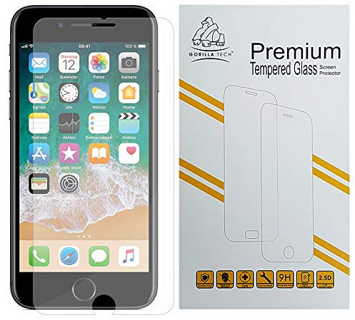 Gorilla Tech ® Premium Tempered Glass Screen Protector for Apple iPhone 7 Invisible Shield Cover 9H Hardness Crystal Clear HD Quality Shatter & Scratch Resistant 3D Touch Compatible LCD Screen Guard