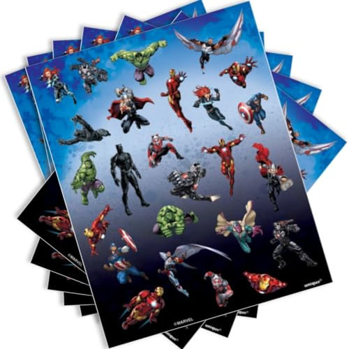 Unique Avengers Sticker Sheets 4ct