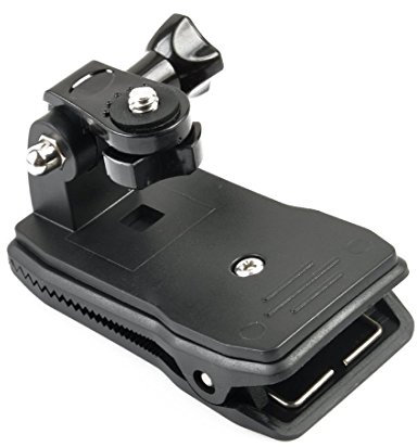 Yoogeer 360 Degree Rotary Backpack Hat Rec-Mounts Clip Fast Clamp Mount for GoPro Hero 2 3 3+ Sony action cam HDR-AS200V AS100V AS30V AS20V AZ1 FDR-X1000VR /AEE Camera/Xiaomi XiaoYi Camera Accessory
