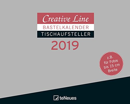 Bastelkalender Tischaufsteller Quer 2019: Tischkalender Kreativ