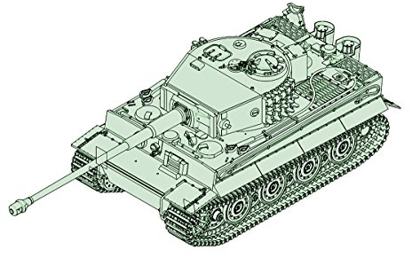 Modellbausatz German Tiger with 88mm kwk L/71