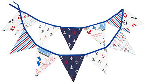 LOVENJOY 100% Baumwolle nautischer Anker Wimpel Banner für Jungen Geburtstag Babyparty