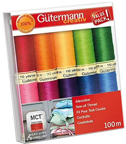 Gutermann - Set di fili multicolore, 2 x 10 x 11,5 cm