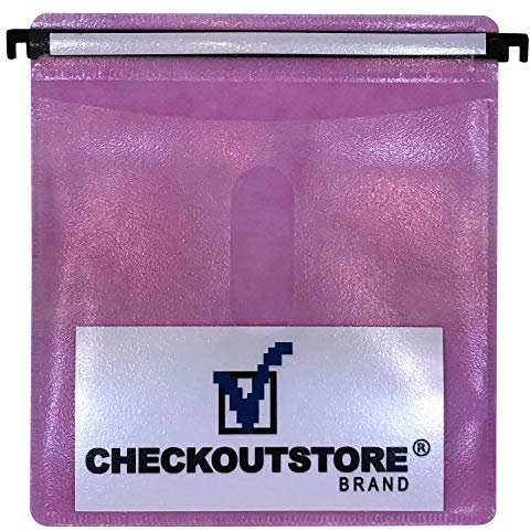 CheckOutStore (100) CD Double-Sided Refill Plastic Hanging Sleeve (Pink)
