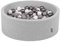 KiddyMoon 90X30cm/200 Bolas ∅ 7Cm Piscina De Bolas para Ninos Hecha En La UE, Gris Clr:Blanco/Gris/Plata