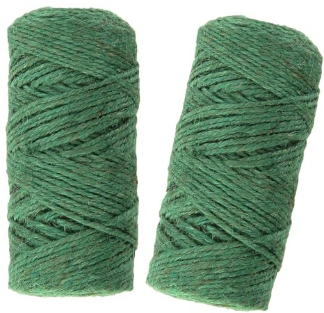 Garden Mile 100 m robuste, grüne dicke Gartenschnur, natürliche Jute-Schnur, Pflanzenbinder für Zimmerpflanzen, Outdoor-Verpackungsseil, Bastelschnur für Heimwerker, Handwerk, Dekoration