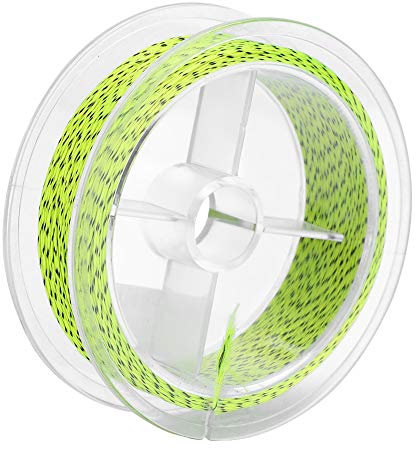 Bnineteenteam Filo da Pesca a Mosca Intrecciato da 50 m Filo in Nylon Resistente all'abrasione per la Pesca con la Mosca(Giallo & Nero-20 Libra) Lenza Pesca Mosca
