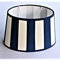 Lampenschirm, Chintz,. oval, Balkenstreifen marine-blau/creme Du=20 / H=12cm / Do=15cm Befestigung unten E27 (optional lieferbar Reduzierring auf E14)