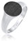 Kuzzoi Siegelring Herrenring oval matt geschwärzt, massiv 12 mm breit in 925 Sterling Silber, Basic Silberring poliert, Ring für Männer in der Ringgröße 56, 0604471420_56