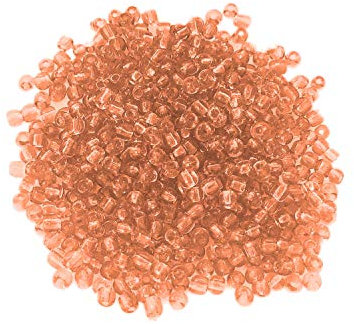 (1,9 mm/Rosegold) Rocallies Glasperlen - Bastelperlen aus Glas - 25 Farben mit Loch Perlen zum Basteln auffädeln Armbänder Traumfänger bunt Set DIY kleine große Kinder Bastelperlen Schmuck