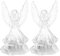 STOBOK LED Engel Nachtlichter Transparent Schutzengel 2 Stück Nachttischlampen Nachtlampe Bunte Licht Schlafzimmer Wohnzimmer Schreibtisch Nachttisch Weihnachten Party Dekoration