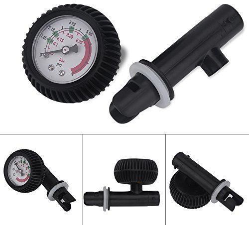 Kajakbarometer, Nylon-Schlauchboot-Luftdruckmesser, 0-0,35 BAR Gummiboot-Barometer, 0-5,08 PSI Ventiladapter-Manometer für Kajakfloß, Zubehördruckmesser für Schlauchboot