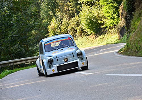 CALVENDO Poster 42,0 x 29,7 cm Querformat Fiat Abarth 1000 TCR - 1967, Poster DIN A3 quer| Bilder, Kunstdruck, Wandbild, Wanddeko, Prints ohne Rahmen