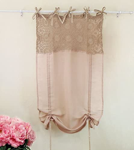 Tenda a pacchetto Shabby chic Blanc Mariclo 45 x 180 cm Colore Rosa Cipria