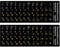 English keyboard Replacement stickers Keyboard Stickers UK Non Transparent Black Stickers with White Letters Computer Keyboard Laptop Desktop Notebook Stickers Russian