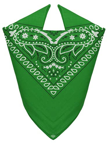 Van Der Rich ® - Bandanas aus 100% Baumwolle Kopftuch für Herren Damen (Grün, One Size)