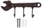Porte-Manteau Mural rétro,Crochets de suspension vintage,Crochets de Serviette de Bain de Style Industriel,patere murale,Crochet de décoration Murale en Fer forgé pour Chambre à Coucher(Wrench)