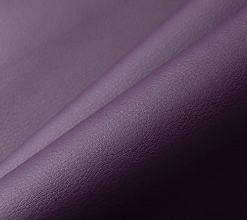IPEA Tessuto in Ecopelle/Finta Pelle per Rivestimento e Arredamento, 140 x 50 cm - Pelle Sintetica Morbida per Arredo, Divani, Sedie, Casa, Accessori – Mezzo Metro – Colore Viola Scuro
