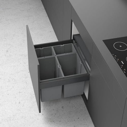 Hettich Cadre Avantech You Pull Collecteur de déchets encastrables Largeur ext 600 mm Profondeur 500 mm