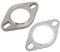 Kit de Conexión de Brida de Escape de 2 Pernos de 2 Pulgadas, Brida y Junta de Escape de Acero Inoxidable, Kit de Conexión de Brida de Escape para Tubo de Bajada de Escape,