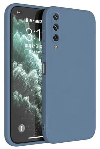 Topme Cover per Xiaomi MI A3 (6.09 Inches) Custodia Case, Protezione Della Pelle Della Custodia in Silicone Tpu - Grigio lavanda