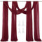 auons Hochzeit Bogen Sheer Vorhänge Hintergrund, 600x75cm Voile Vorhang Chiffon Drapierung, Tüllstoff Vorhänge Arbor Draperie für Hochzeitszeremonie Empfang Party Deckendekor, Weinrot, 2 Panels