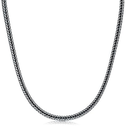 PDTJMTG 925 Sterling Silber Fuchsschwanz Kettenhalskette 2MM 3MM für Männer und Frauen (2mm Breite, 45cm)