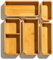 SMIRLY 5-teiliges Bambus-Schubladen-Organizer-Boxen-Set, Mehrzweck-Aufbewahrungsbox, Junk-Schubladen-Organizer, Küche, Bambus-Aufbewahrungsbox, Bambus-Utensilien-Organizer, Holz-Schubladen-Organizer