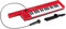 McGrey KT-3712 Kinderkeyboard - 37 Tasten - Keytar inklusive Tragegurt und Mikrofon - Betrieb über Akku und USB-Netzteil möglich - 4 Klangfarben, 4 Begleitrhythmen und 10 Demosongs - Rot