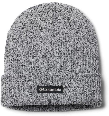 Columbia Unisex Whirlibird Cuffed Beanie-Mütze, Weiß/Schwarz meliert/Logo, Einheitsgröße