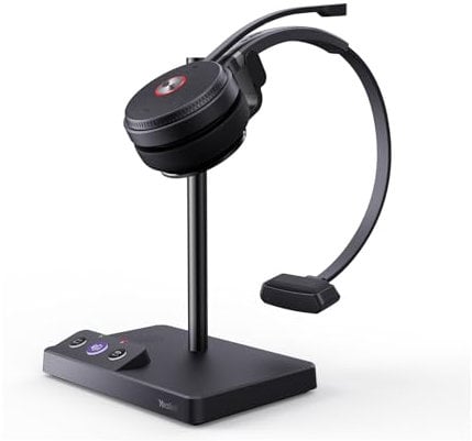 Yealink WH62 Cuffie cordless DECT certificate Teams, Cuffie da ufficio monoauricolare per telefono fisso e softphone per computer, Microfono con cancellazione del rumore, Autonomia in conversazione 13