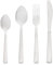 Baroni Home Set 24 pz Posate da Tavola in Acciaio Inox, Posate Color Argento con Manico Squadrato per 6 Persone, Lavabili in Lavastoviglie, Forchetta, Coltello, Cucchiaio, Cucchiaino da The o Dolce